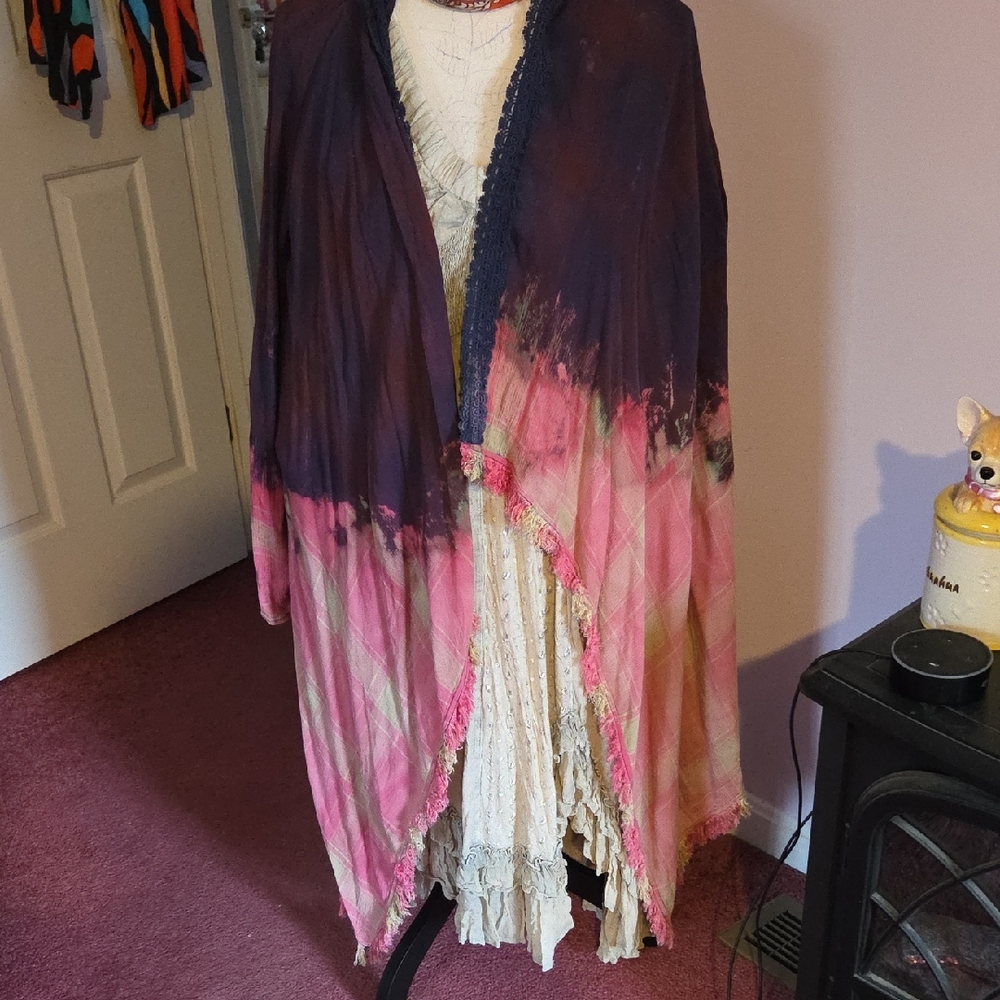 Bohemian Kimono Pink and Purple Throw